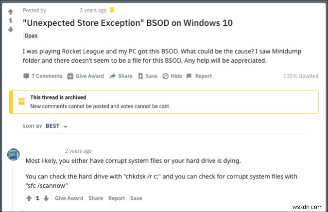 Windows 10  예기치 않은 스토어 예외  블루스크린 오류 해결 방법 총정리