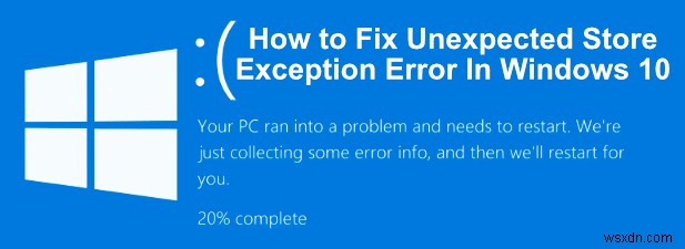 Windows 10  예기치 않은 스토어 예외  블루스크린 오류 해결 방법 총정리