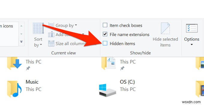Windows 10 숨겨진 파일 표시 방법 3가지 (파일 탐색기·제어판·레지스트리)