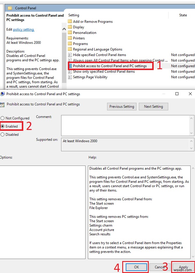 Windows 10 설정 메뉴 및 제어판 접근 차단하는 방법 총정리