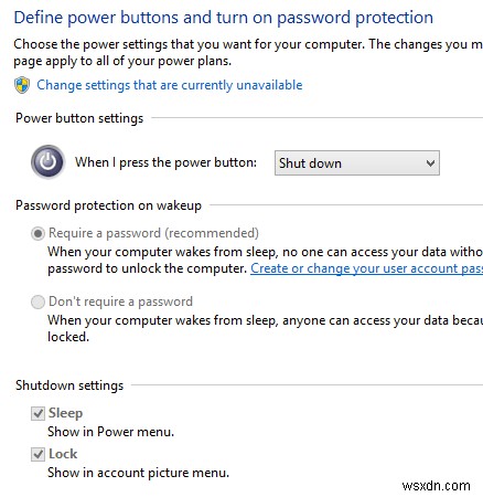 Windows 8/10 전원 옵션에  빠른 시작  항목이 없을 때 해결 방법