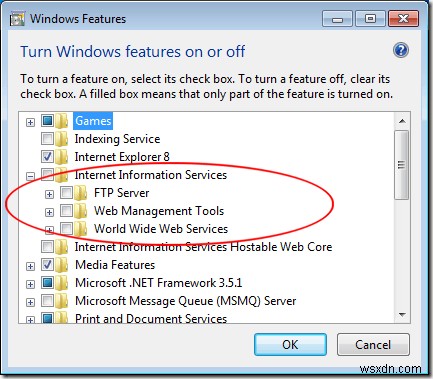 Windows 7에서 마이크로소프트 IIS(인터넷 정보 서비스) 활성화하는 방법