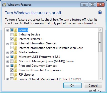 Windows 7에서 Windows Media Player 제거하는 방법