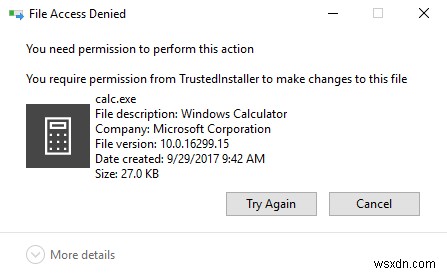Windows 7/8/10에서 TrustedInstaller로 보호된 파일 삭제하는 방법