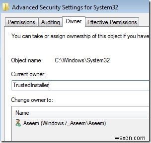 Windows 7/8/10에서 TrustedInstaller로 보호된 파일 삭제하는 방법