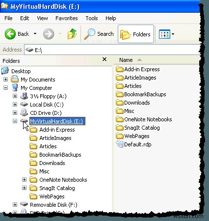 Windows XP에서 VHD 파일을 간편하게 마운트하는 방법