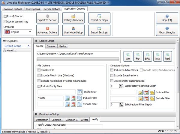 Windows에서 파일 자동 이동·삭제·복사하기, Limagito FileMover 활용법