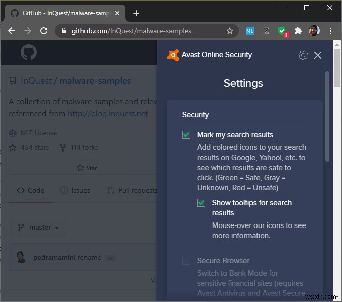 Avast Online Security 확장 프로그램, 사용할 가치가 있을까?