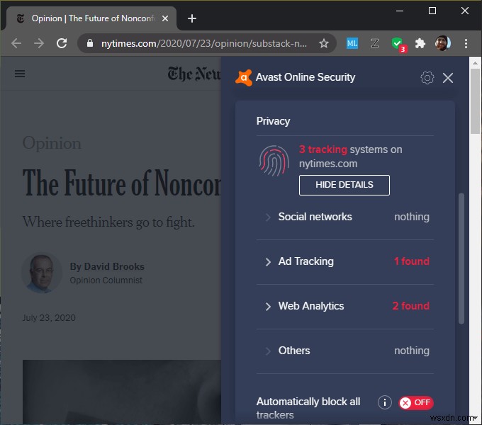 Avast Online Security 확장 프로그램, 사용할 가치가 있을까?