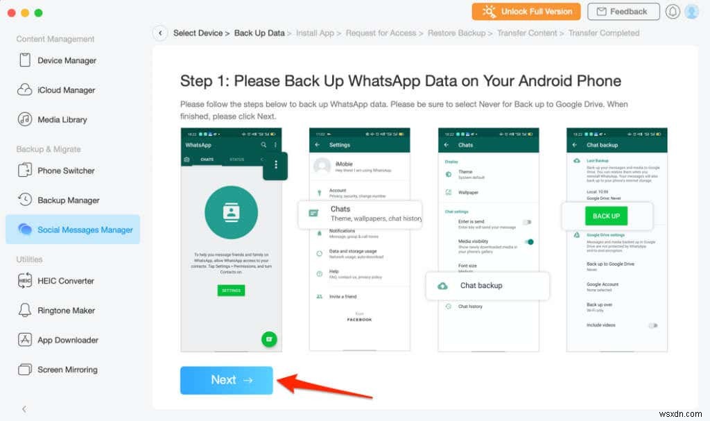 안드로이드에서 아이폰으로 WhatsApp 데이터 전송하는 방법 (AnyTrans & iCareFone)