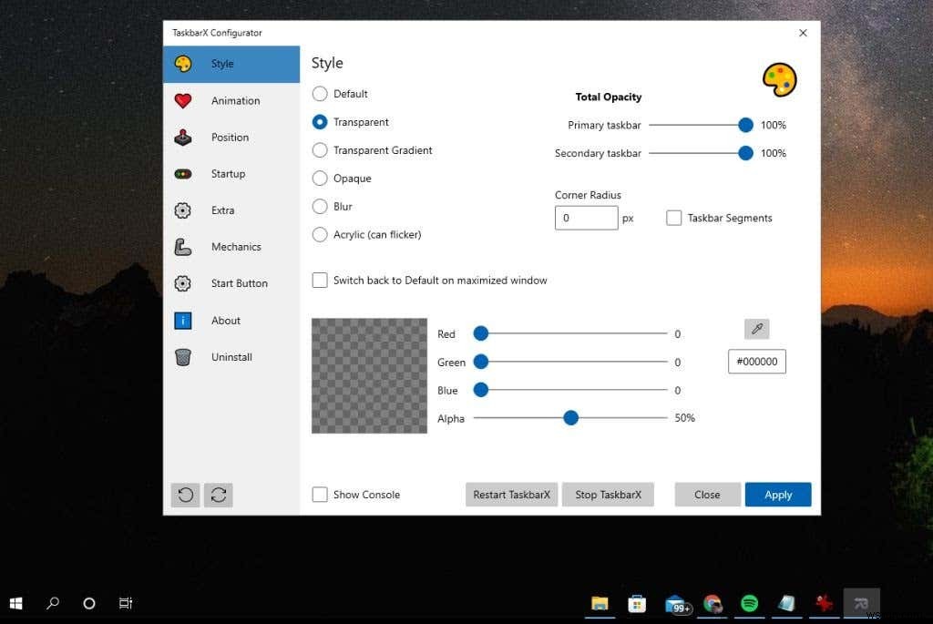 TaskbarX로 Windows 작업 표시줄 자유롭게 꾸미는 방법 (설치부터 설정까지)