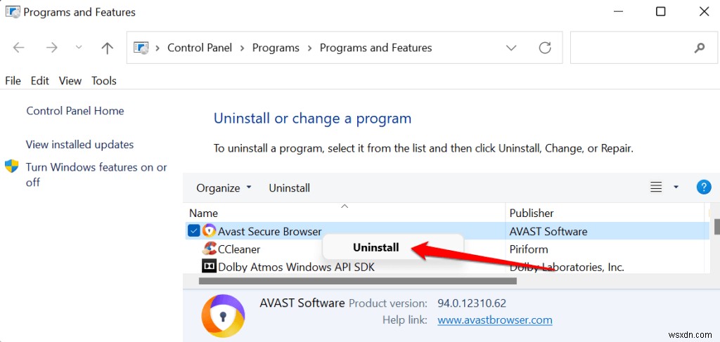 Avast Secure Browser 자동 실행 비활성화 및 완전 삭제 방법