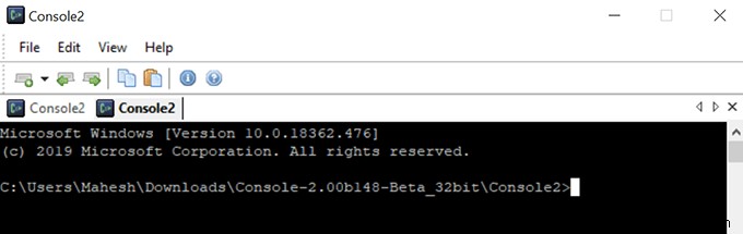 Windows 10에서 탭 형태의 명령 프롬프트를 사용하는 방법