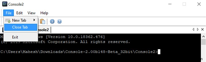 Windows 10에서 탭 형태의 명령 프롬프트를 사용하는 방법