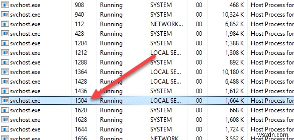 Windows에서 svchost.exe 프로세스가 실행 중인 서비스 확인하는 방법