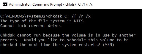 CHKDSK 디스크 검사 유틸리티로 Windows 7/8/10 파일 시스템 오류 수정하는 방법