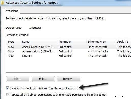 Windows 7에서 폴더에 생긴 잠금 아이콘 제거하는 방법