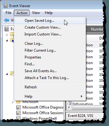 Windows 이벤트 로그 내보내기, 삭제 및 최대 크기 늘리는 방법