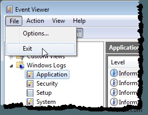 Windows 이벤트 로그 내보내기, 삭제 및 최대 크기 늘리는 방법