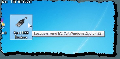 Windows에서  하드웨어 안전하게 제거  대화 상자를 여는 바로 가기 키 만들기
