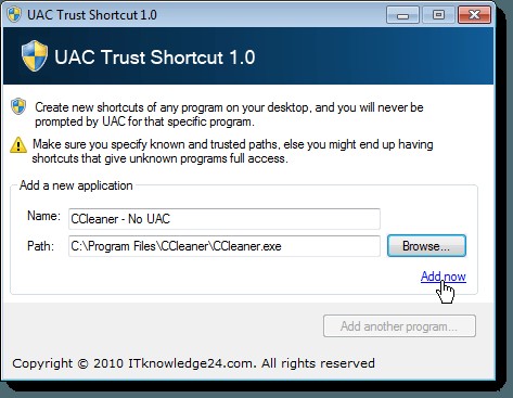 특정 프로그램에만 UAC(사용자 계정 컨트롤) 끄는 방법 – UAC Trust Shortcut 활용법