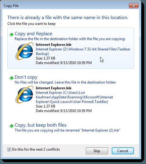 Windows 7/8/10 작업 표시줄 고정 항목 백업 및 복원 완벽 가이드