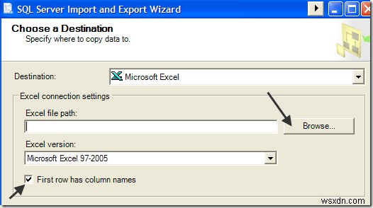 SQL 데이터를 열 머리글과 함께 Excel로 내보내는 방법