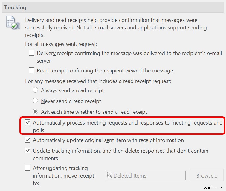Outlook 회의 추적 기능으로 회의 수락자 확인하는 방법