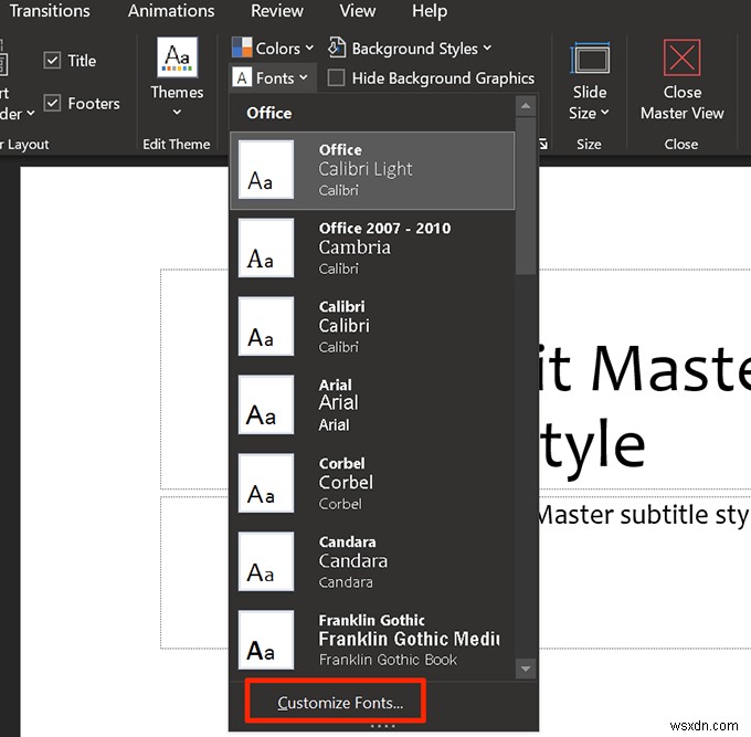 Office 앱에서 기본 글꼴을 변경하는 방법 (Word·Excel·PowerPoint·Outlook)