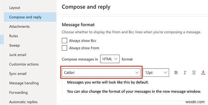 Office 앱에서 기본 글꼴을 변경하는 방법 (Word·Excel·PowerPoint·Outlook)