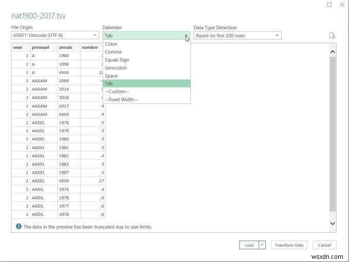 CSV 또는 TSV 파일을 엑셀 워크시트에 삽입하는 방법
