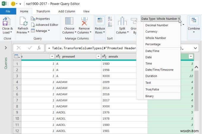 CSV 또는 TSV 파일을 엑셀 워크시트에 삽입하는 방법