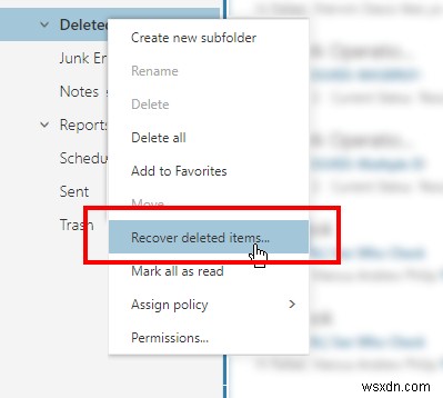 Office 365에서 삭제된 이메일 복구하는 방법 총정리
