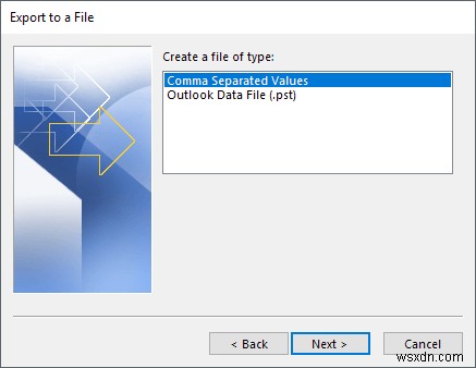 마이크로소프트 아웃룩(Outlook)에서 이메일을 CSV 또는 PST 파일로 내보내는 방법
