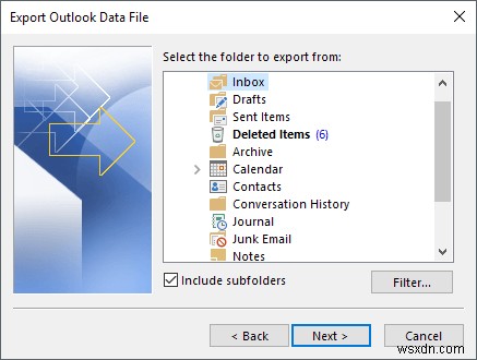 마이크로소프트 아웃룩(Outlook)에서 이메일을 CSV 또는 PST 파일로 내보내는 방법