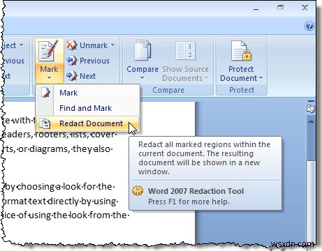 Word 2007/2010 문서에서 기밀 정보 숨기는 방법 – Redaction Tool 완벽 가이드