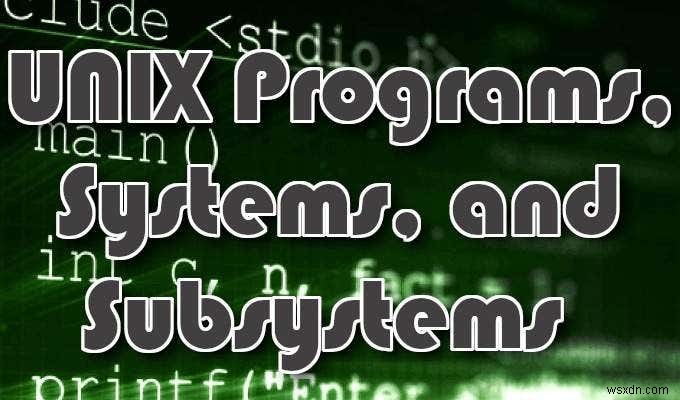 HDG 설명: UNIX란 무엇일까?