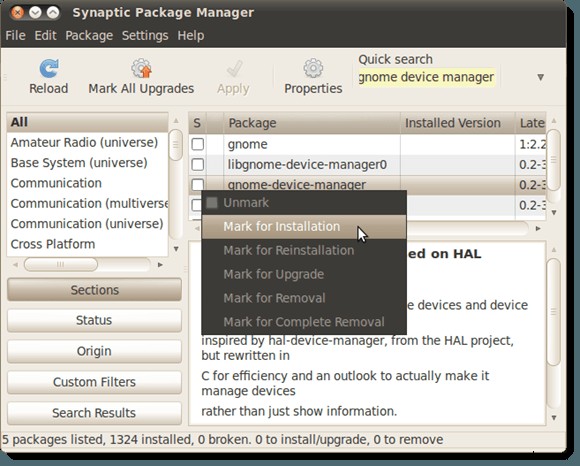 Ubuntu 10.04에서 GNOME Device Manager로 하드웨어 정보 쉽게 확인하는 방법