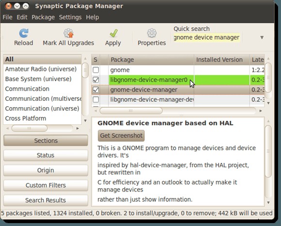 Ubuntu 10.04에서 GNOME Device Manager로 하드웨어 정보 쉽게 확인하는 방법