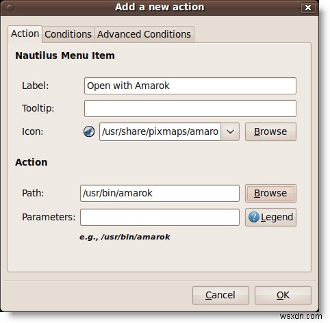 Ubuntu 오른쪽 클릭 컨텍스트 메뉴에 프로그램 바로 가기 추가하는 방법