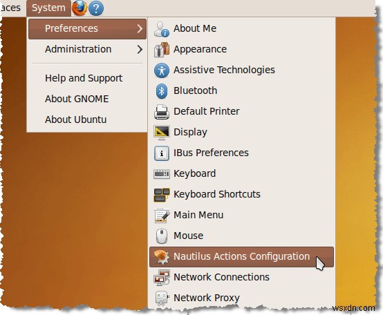 Ubuntu 오른쪽 클릭 컨텍스트 메뉴에 프로그램 바로 가기 추가하는 방법