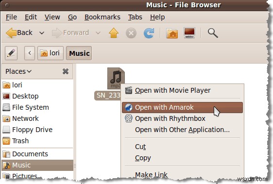 Ubuntu 오른쪽 클릭 컨텍스트 메뉴에 프로그램 바로 가기 추가하는 방법