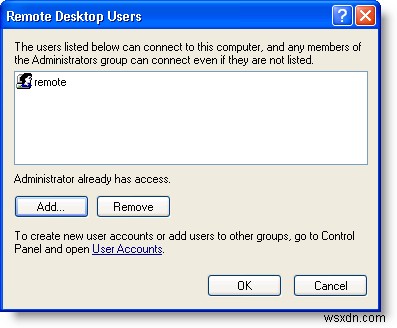 Windows XP와 Windows Server 2003 원격 접속 설정 방법