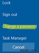 Windows RDP 세션에서 사용자 암호를 변경하는 5가지 방법
