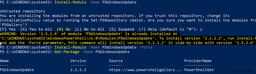 PSWindowsUpdate PowerShell 모듈로 Windows 업데이트 완벽하게 관리하는 방법