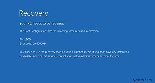 Windows 부팅 관리자, BCD 및 마스터 부트 레코드(MBR) 복구하는 방법