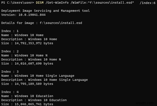 DISM과 PowerShell로 ISO·WIM 파일의 Windows 버전, 에디션, 빌드 확인하는 방법