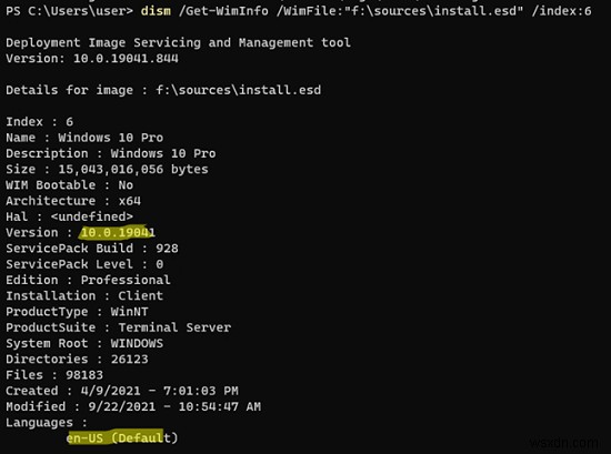 DISM과 PowerShell로 ISO·WIM 파일의 Windows 버전, 에디션, 빌드 확인하는 방법