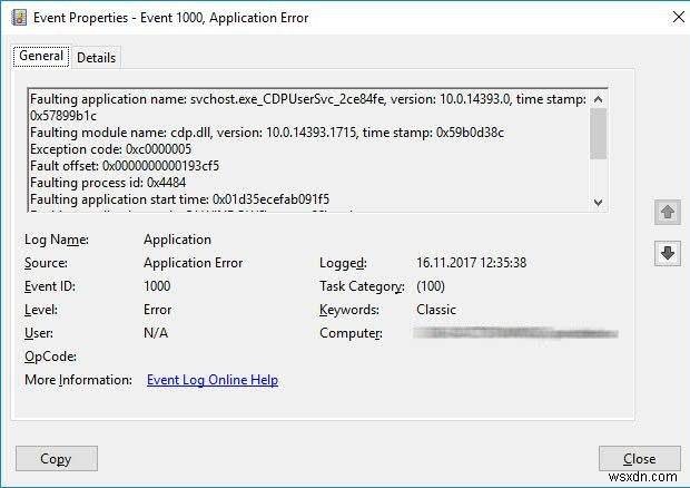 [해결] Windows 10/Windows Server 2016에서 CDPUserSvc가 작동을 멈췄습니다 오류 수정 방법
