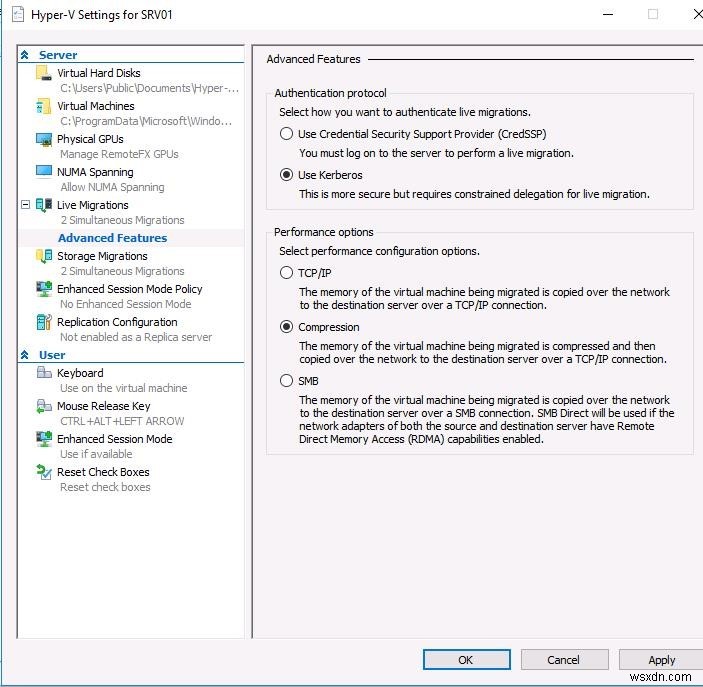 장애 조치 클러스터링 없이 Hyper-V 라이브 마이그레이션 구성하는 방법